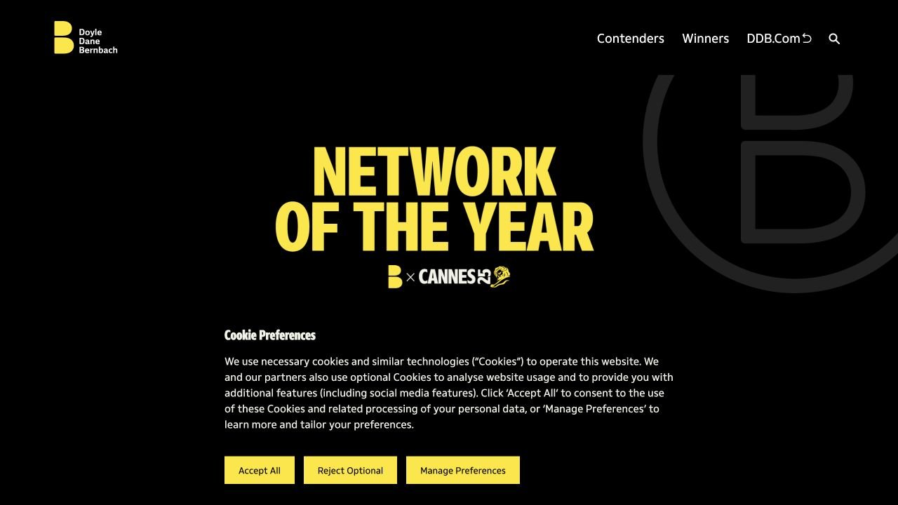 Preview of Awards DDB website