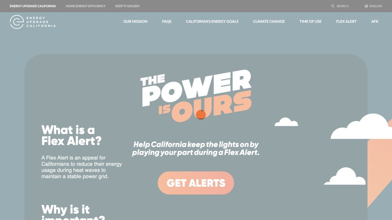 Preview of EUC Flex Alert website